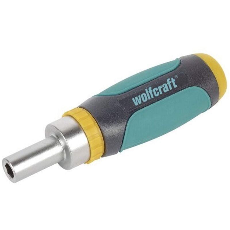 foto del prodotto wolfcraft mini avvitatore manuale con funzione a cricchetto i 1237000 i per avvitare e svitare rapidamente senza cambiare posizione delle mani