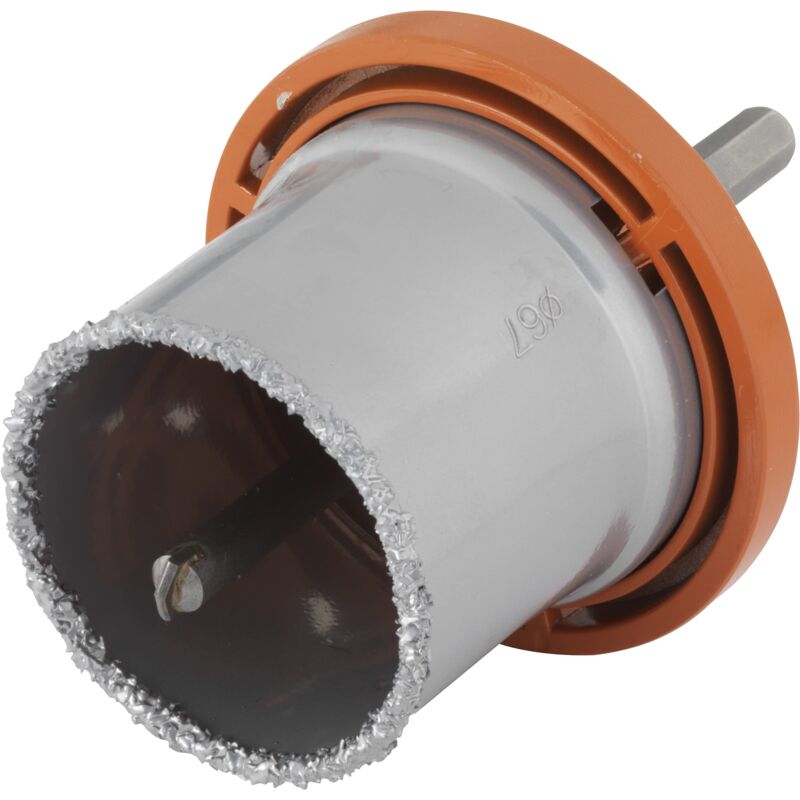 foto del prodotto wolfcraft sega a tazza con riporto in metallo duro i 3465000 i per lavori di installazione su murature e pietra, profondit di taglio 55 mm