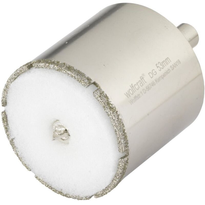 foto del prodotto wolfcraft sega a tazza diamantata ceramic con punta di centraggio e codolo i 5929000 i per l installazione di sanitari e di materiale elettrico