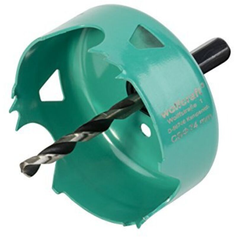 foto del prodotto wolfcraft sega a tazza in acciaio al carbonio, 74 mm i 5969000 i per l'installazione di materiale elettrico e di sanitari su legno e materiali per