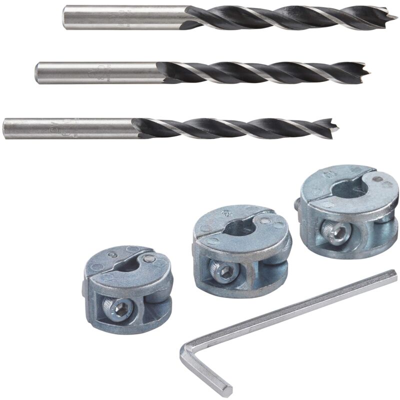 foto del prodotto wolfcraft set di base per eseguire fori a profondit limitata i 8639000 i per forare il legno dolce