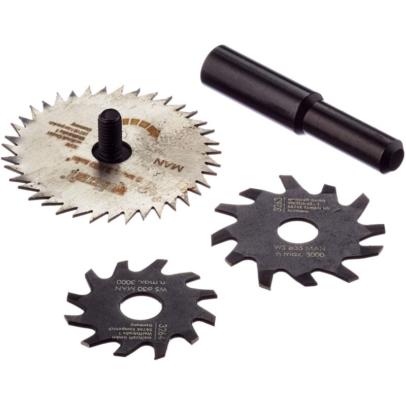 foto del prodotto wolfcraft set di frese universali ws, 4 pezzi i 3253000 i fresa ws in acciaio per utensili per la fresatura di legno duro e dolce.