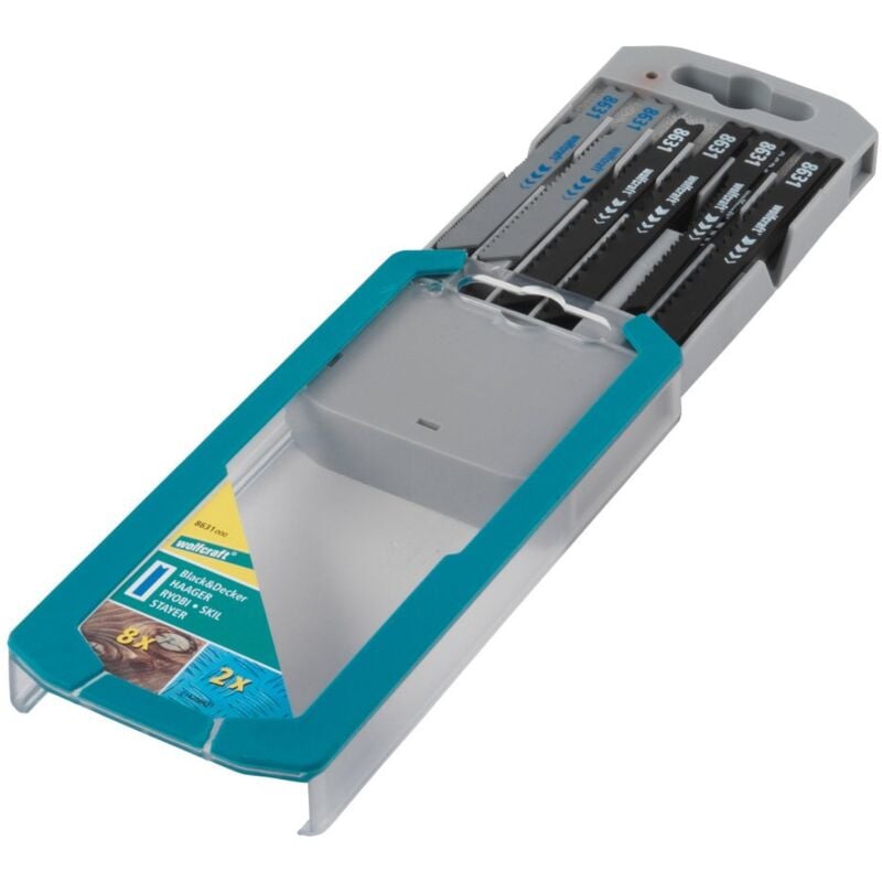 foto del prodotto wolfcraft set di lame per seghetti alternativi da 10 pezzi, attacco a u, 8631000