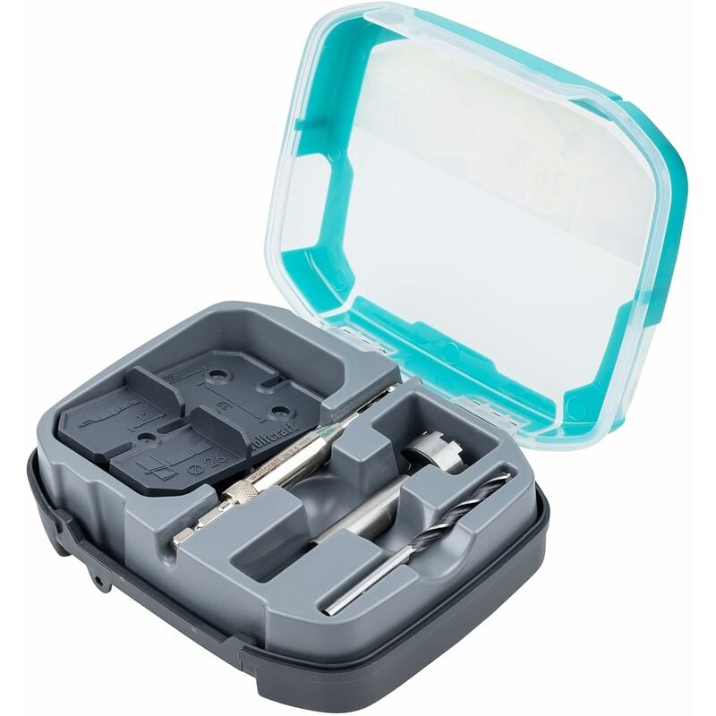 foto del prodotto wolfcraft set di montaggio per montare facilmente cerniere da 26 mm 4655000