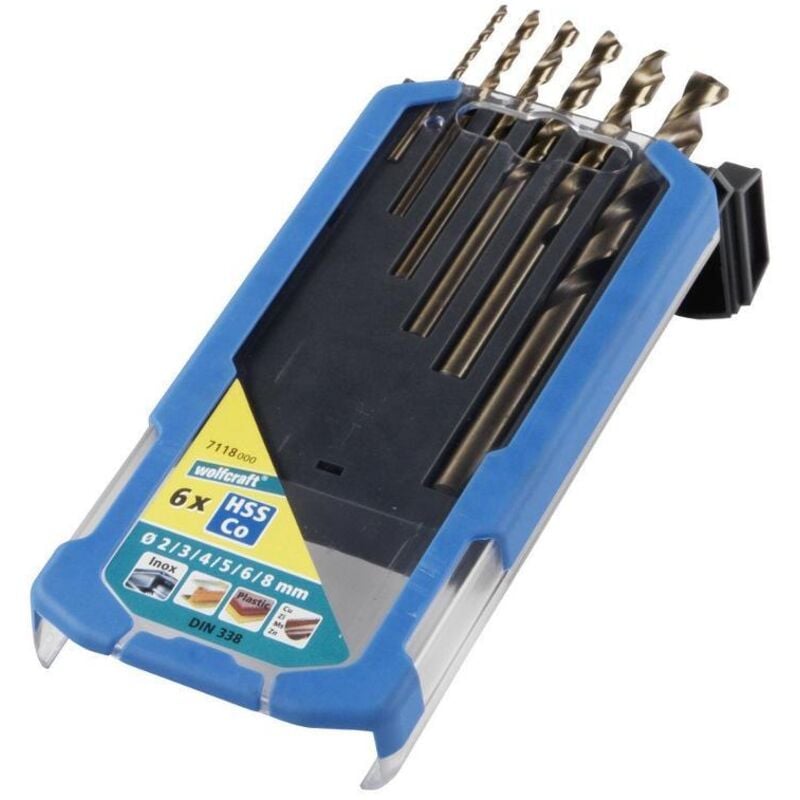 foto del prodotto wolfcraft set di punte per metallo in hss co rettificate