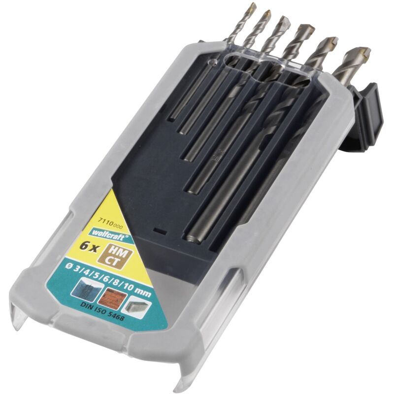 foto del prodotto wolfcraft set di punte speciali per calcestruzzo ct 3-10mm 6 pezzi (7110000)