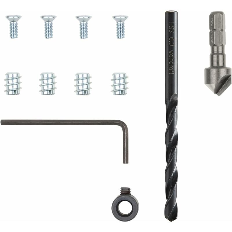 foto del prodotto wolfcraft set di riparazione per cerniere a tazza lato mobile 11 pz 4657000