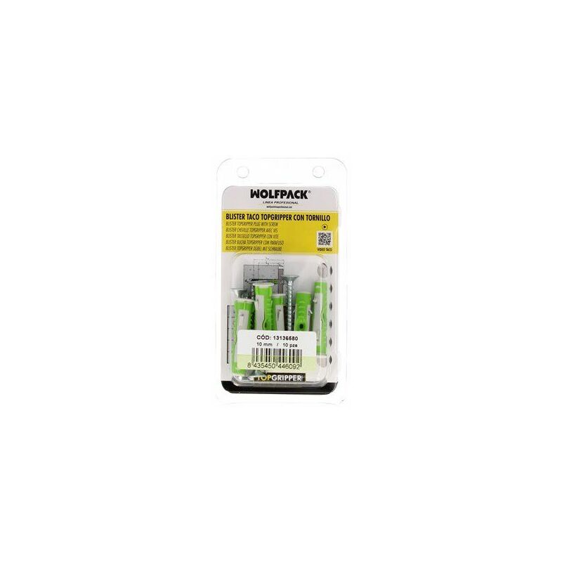 foto del prodotto wolfpack blister tappi topgripper bimateriale con viti 10 mm. 10 pezzi