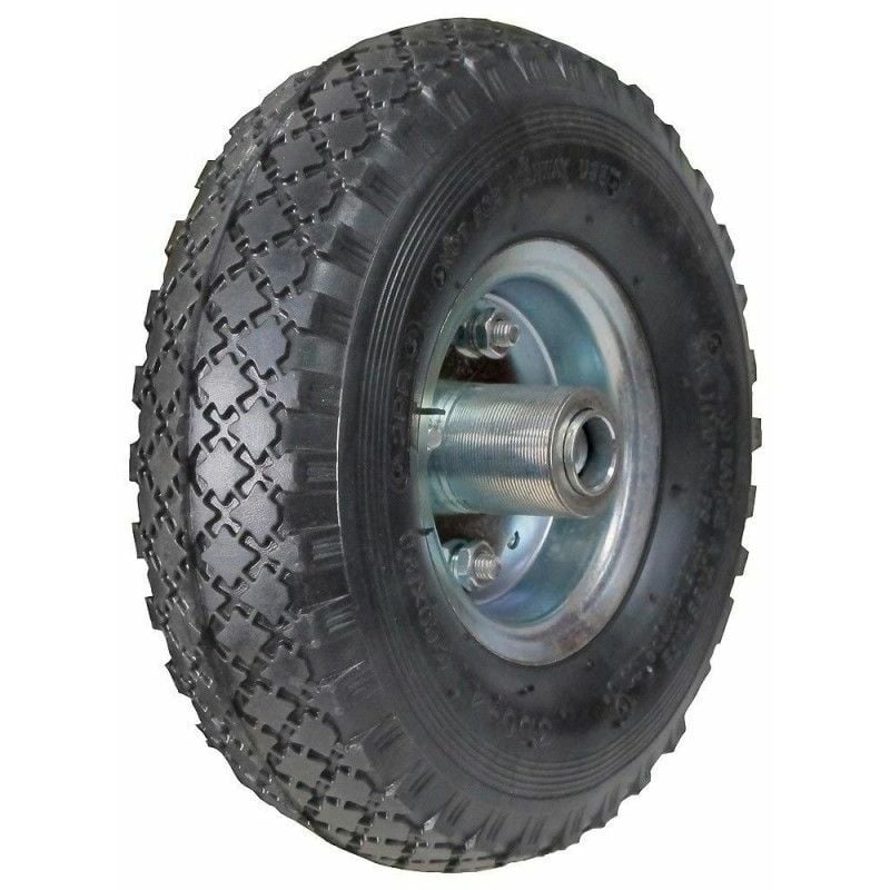 foto del prodotto wolfpack carriola pneumatica sacchi bordo zincato asse disassato 20 mm.
