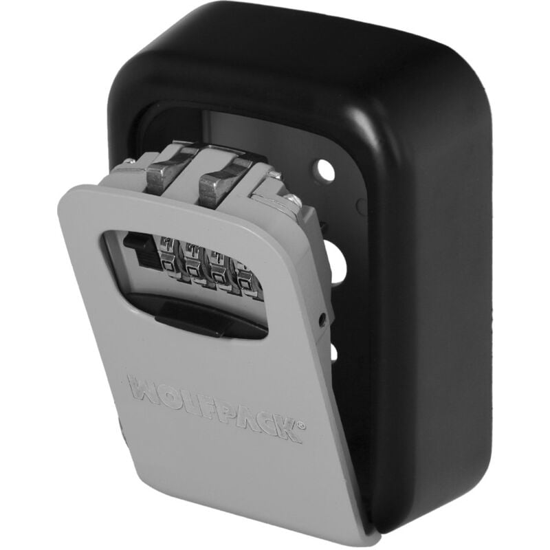 foto del prodotto wolfpack - cassetta per chiavi di sicurezza 125x95x40 mm.4 cifre. cassetta per chiavi, cassetta per chiavi stradali, cassetta per chiavi a muro,