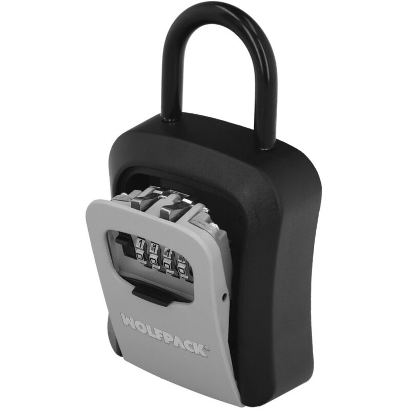 foto del prodotto wolfpack cassetta per chiavi di sicurezza con arco 175x95x40 mm, 4 cifre. cassetta per chiavi, cassetta per chiavi stradali, cassetta per chiavi da