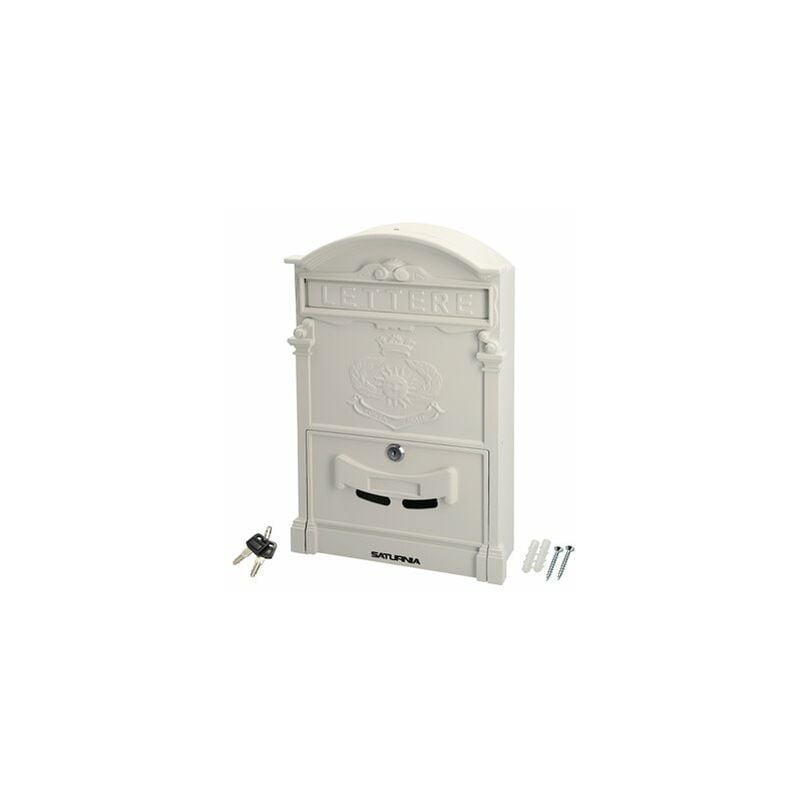 foto del prodotto wolfpack cassetta postale da giardino palace in alluminio pressofuso bianco 255 x 410 x 90 mm.