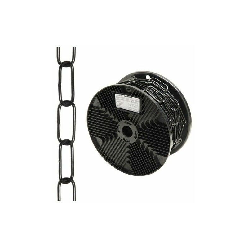 foto del prodotto wolfpack catena decorativa nera liscia 3,4x43 mm. rotolare 20 metri