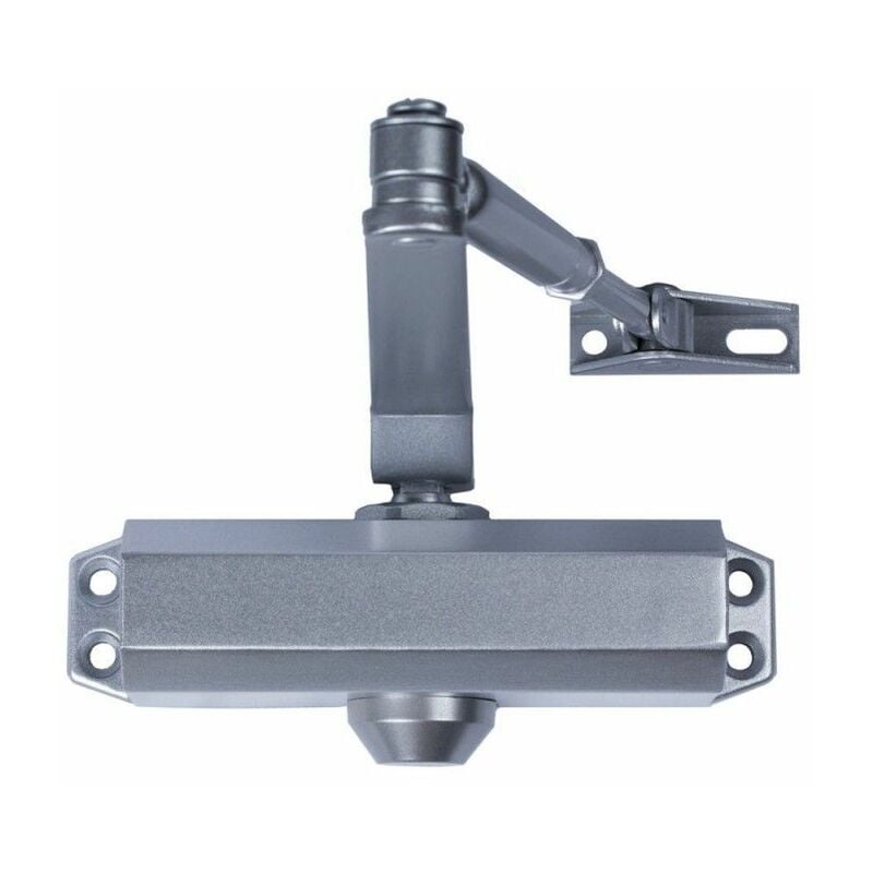 foto del prodotto wolfpack chiudiporta con fermo force 2. colore argento porte 70 90 cm. 