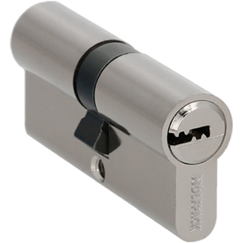 foto del prodotto wolfpack cilindro di sicurezza 35x35 mm. camma lunga nichelata con 5 chiavi