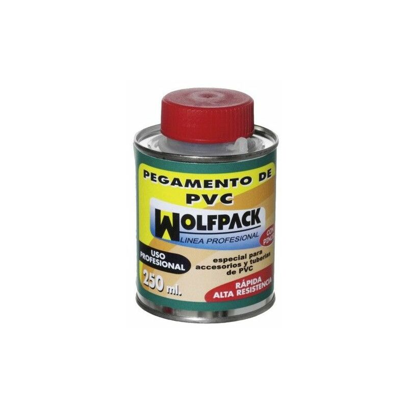 foto del prodotto wolfpack colla pvc con pennello 250 ml.