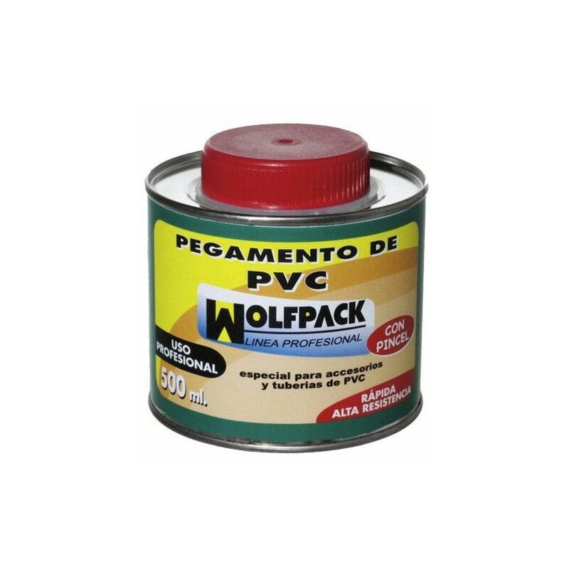 foto del prodotto wolfpack colla pvc con pennello 500 ml.