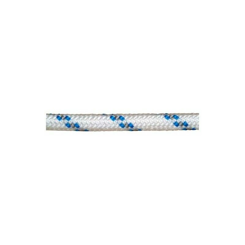 foto del prodotto wolfpack corda intrecciata in poliestere bianco blu 10 mm. bobina da 100 mt.