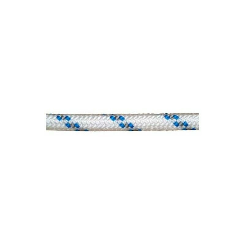 foto del prodotto wolfpack corda intrecciata in poliestere bianco blu 6 mm. bobina da 200 mt.