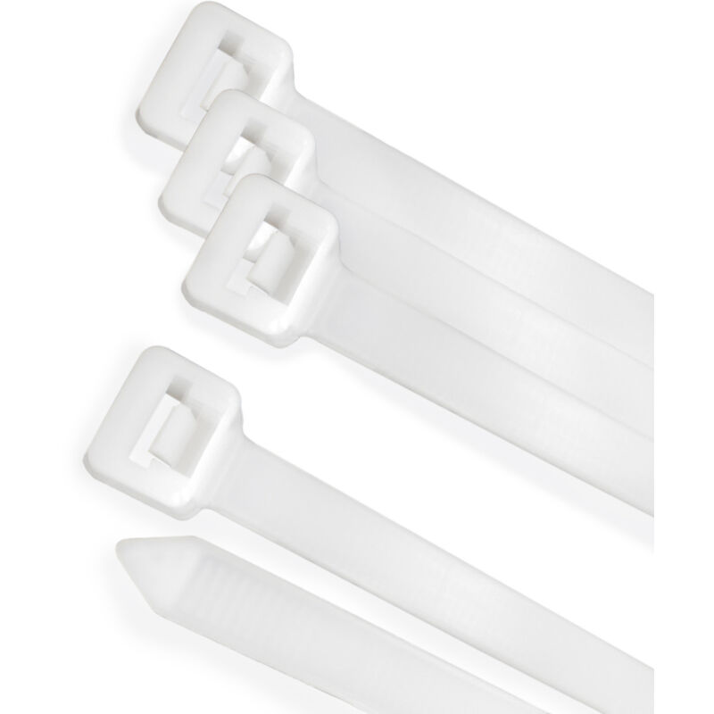 foto del prodotto wolfpack fascetta in 100 nylon. colore bianco naturale 7,5 x 360 mm. 100 pz. fascette in plastica, gestione dei cavi, per impieghi gravosi, alta