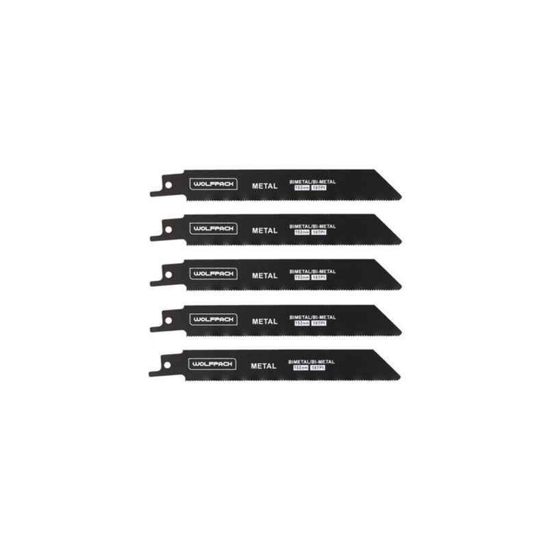 foto del prodotto wolfpack lama per sega universale per metalli 152 mm. 18 tpi. 5 pezzi