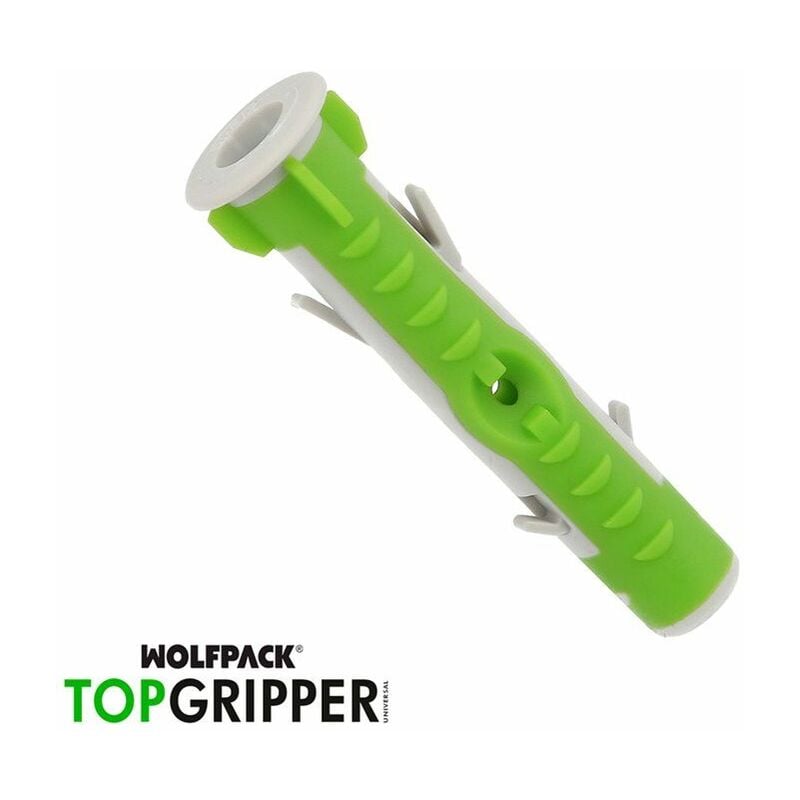 foto del prodotto wolfpack linea profesional bimaterial topgripper plug 6 mm confezione 150 pezzi tassello universale, tassello per calcestruzzo, tassello per