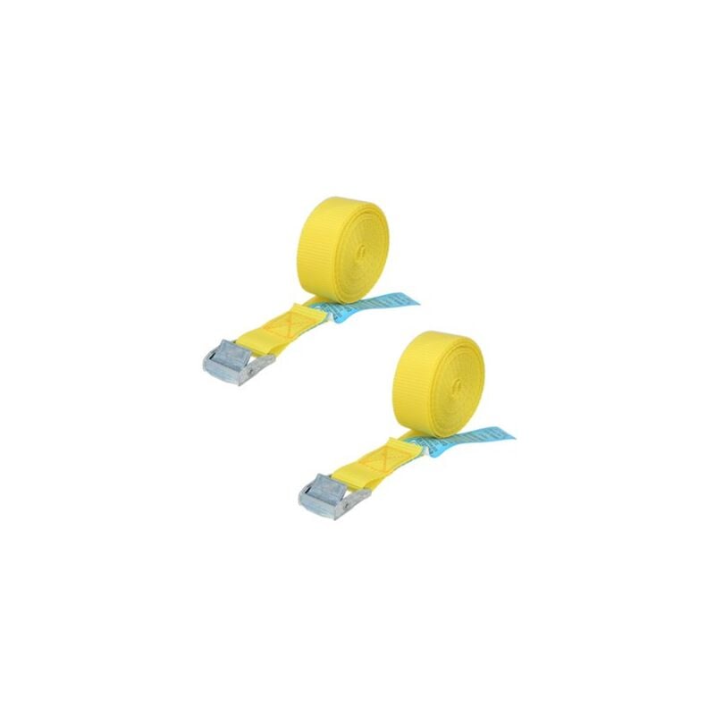 foto del prodotto wolfpack - linea profesional nastro a cricchetto 4,5 metri x 25 mm.(2 pezzi) cricchetto automatico in metallo, fettuccia, cinghia, imbracatura, fermaglio per cinghia