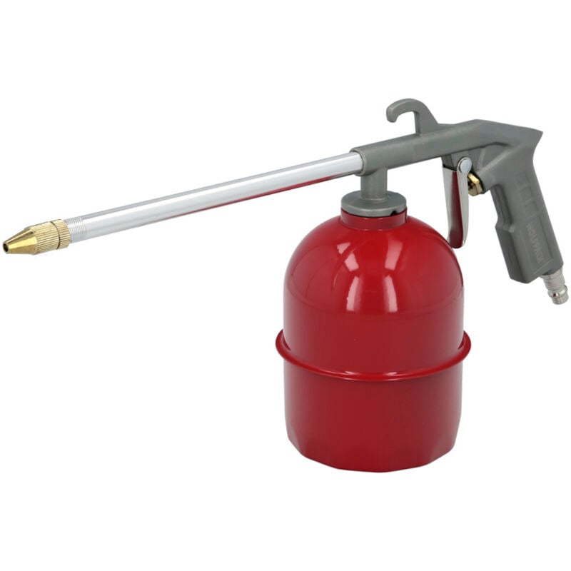 foto del prodotto wolfpack linea profesional pistola a spruzzo pneumatica con serbatoio inferiore e adattatore rapido, pistola per la pulizia del motore, pistola a