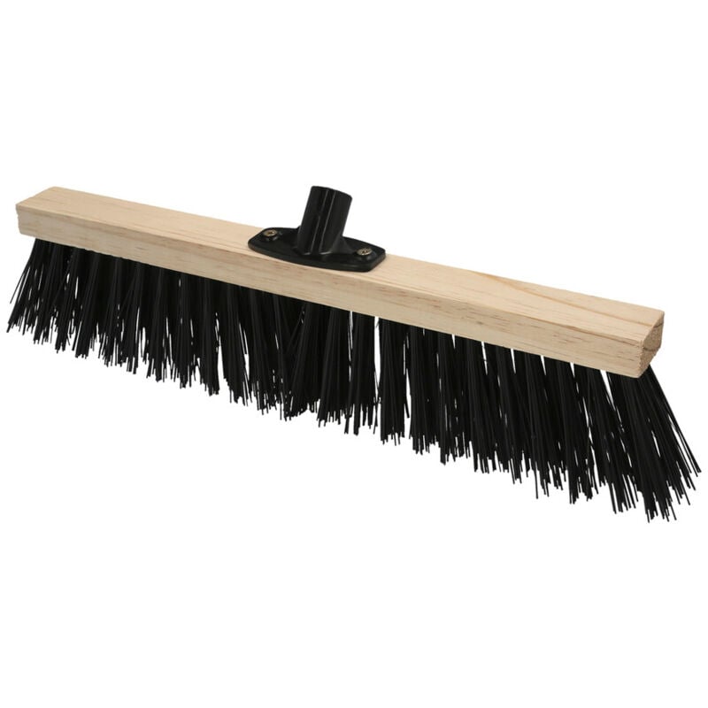 foto del prodotto wolfpack linea profesional spazzola industriale in fibra spessa di polipropilene. supporto in legno da 50 cm. artiglio in plastica senza manico .