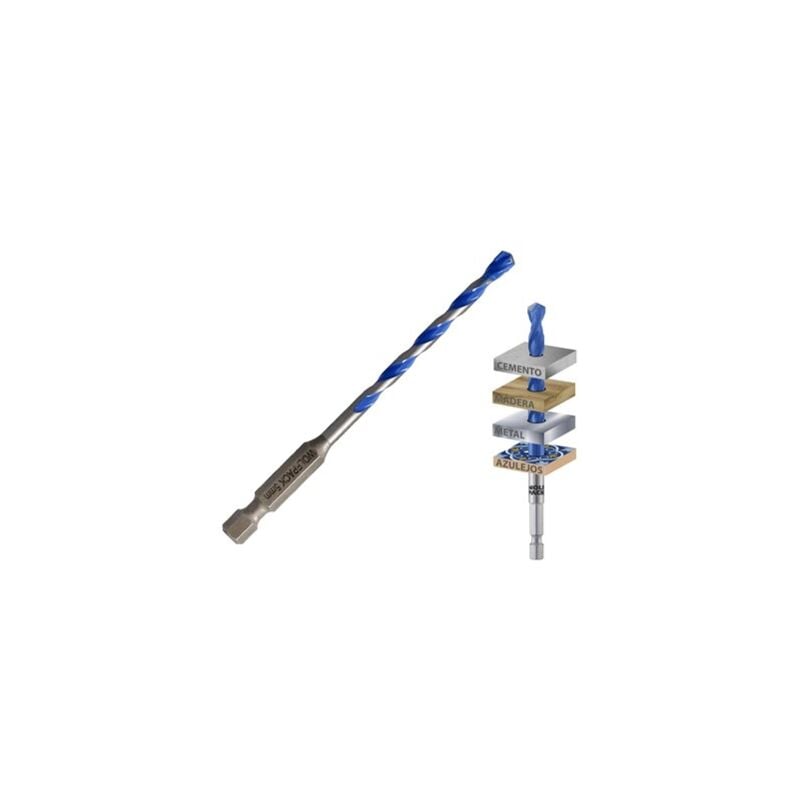 foto del prodotto wolfpack linea profesionale punta da trapano universale esagonale 5,0 mm blister 1 pezzo punta da trapano piastrelle, ceramica, marmo,