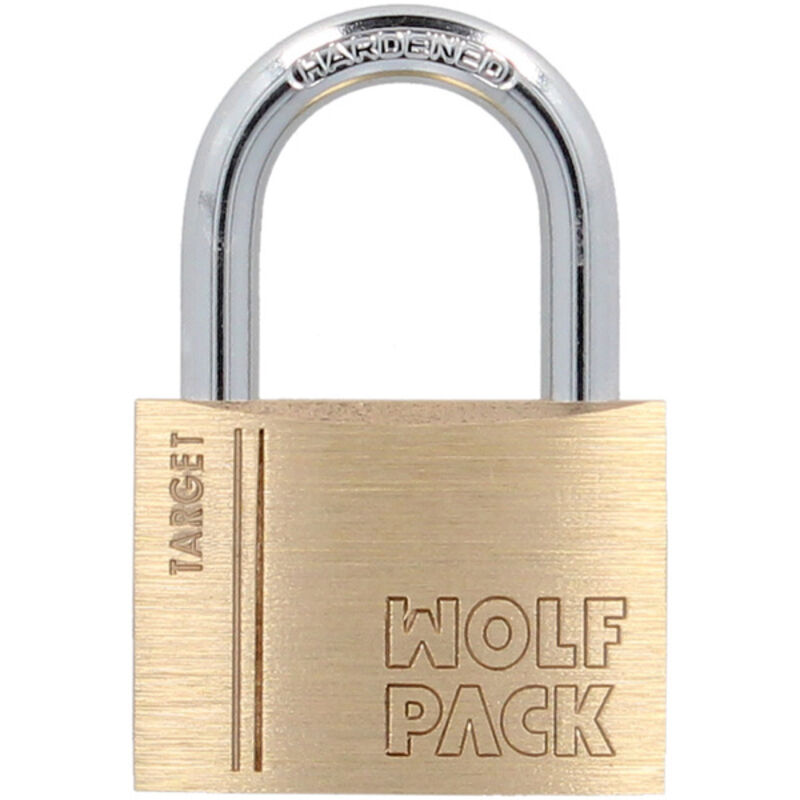 foto del prodotto wolfpack linea professional 03101520 ottone normale 50 mm. serie target. arco temprato, arco temprato, bagagli, armadietti, serratura, multicolore,