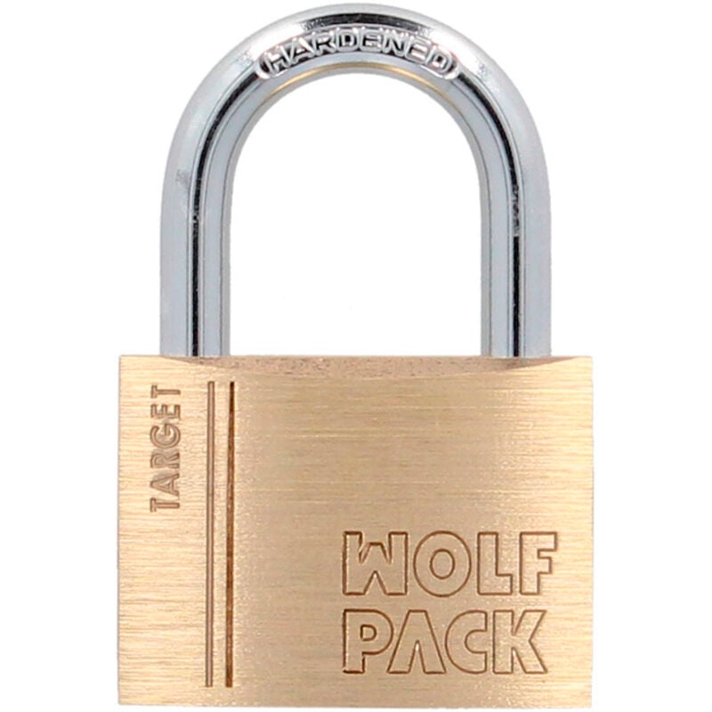 foto del prodotto wolfpack linea professional 03101525 ottone normale 60 mm. serie target. arco temprato, arco temprato, bagagli, armadietti, serratura, multicolore,