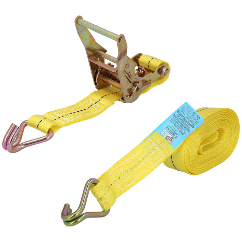 foto del prodotto wolfpack - linea professional cinghia di fissaggio a cricchetto 6 metri x 38 mm. cricchetto automatico in metallo, fettuccia, imbracatura per merci,