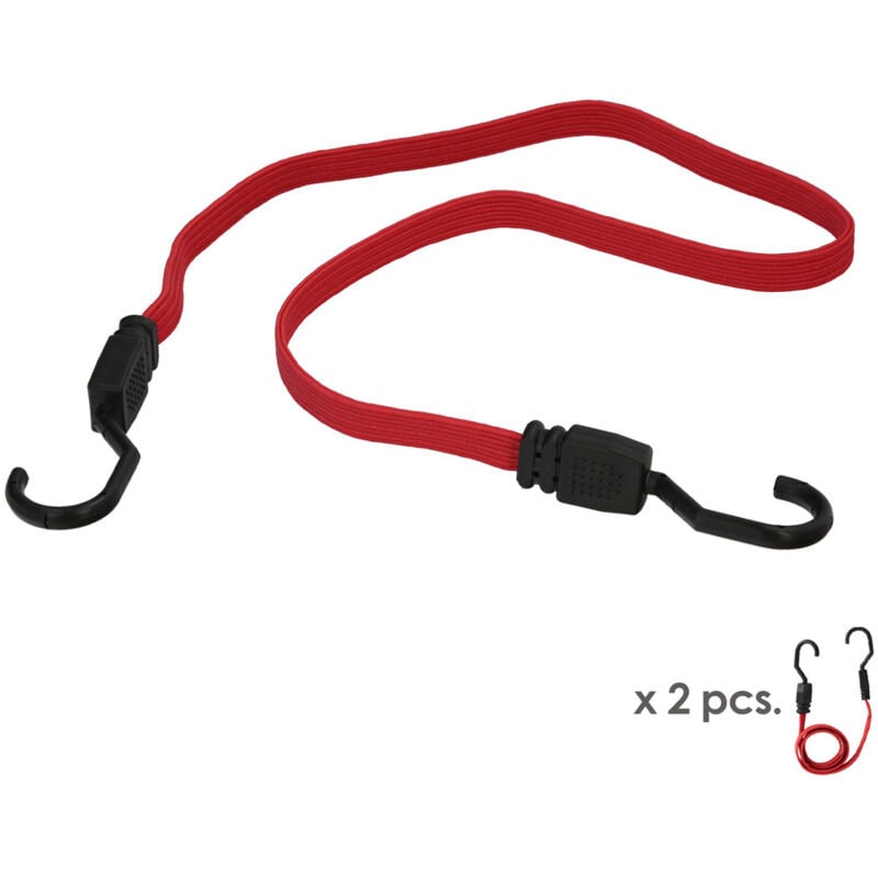 foto del prodotto wolfpack - linea professional octopus de gomma piatta rinforzata 1,5 metri 2 unità 100 lattice, capacità di legatura 200 newton elastici, cordone