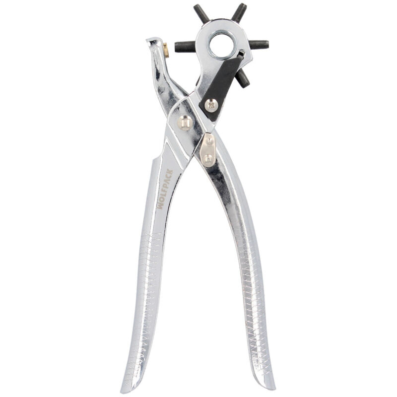 foto del prodotto wolfpack linea professional punzone professionale star professional 225 mm. fori de 2,5 a 5 mm. pinze per fori, punteruoli per pelle, pinze per
