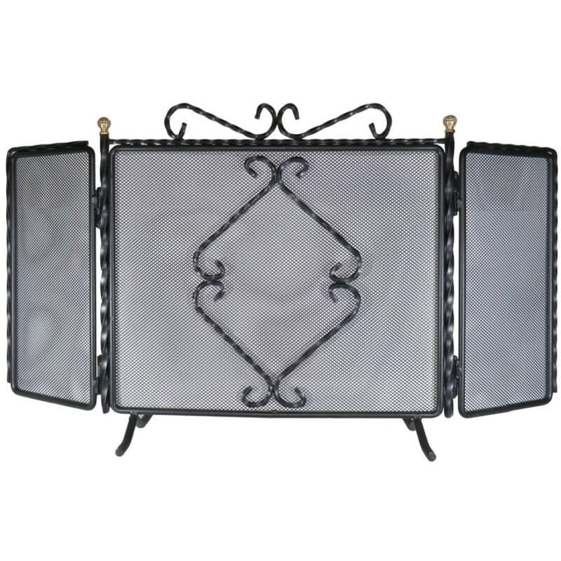 foto del prodotto wolfpack linea professional schermo per camino 94,5 x 49,5 h cm. parascintille, protezione del camino, protezione della griglia del camino.