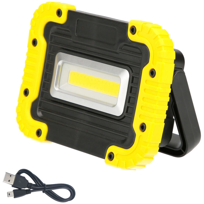 foto del prodotto wolfpack linea professional torcia led multifunzione ricaricabile 2.000 mah. 10 w. 500 lumen 4 magneti batteria esterna supporto 180