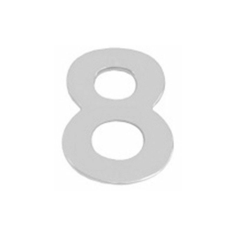 foto del prodotto wolfpack metallo numero 8 argento opaco 10 cm. con viti nascoste blister 1 pezzo 