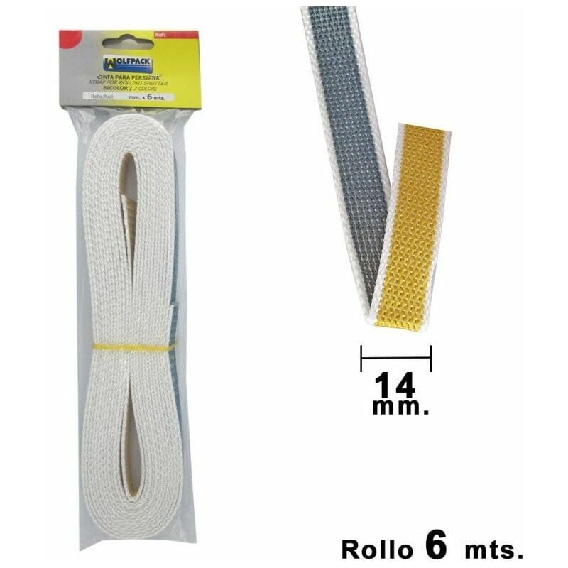 foto del prodotto wolfpack nastro cieco bicolore 14 mm. rotolare 6 metri