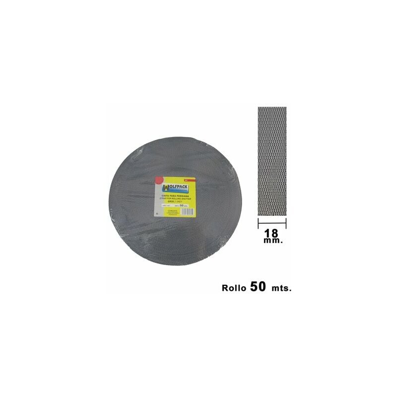foto del prodotto wolfpack nastro cieco grigio 18 mm. rotola 50 metri