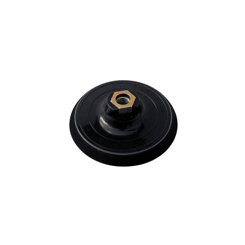 foto del prodotto wolfpack piastra in velcro 115mm per smerigliatrice con filettatura m14, nera e rossa