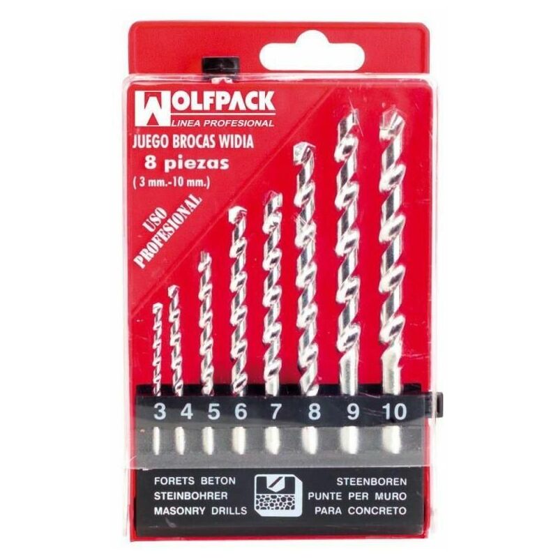 foto del prodotto wolfpack professional widia valigetta trapano 8 pezzi