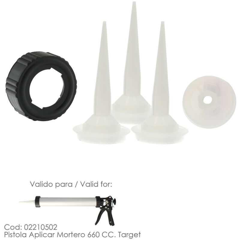 foto del prodotto wolfpack set di accessori per pistole alluminio acciaio applicare mortaio 660 cc. obiettivo 02210502