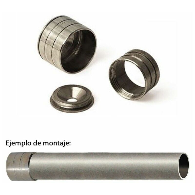 foto del prodotto wolfpack supporto barra armadio muro 12 mm. tappo in ottone nichelato cromato 