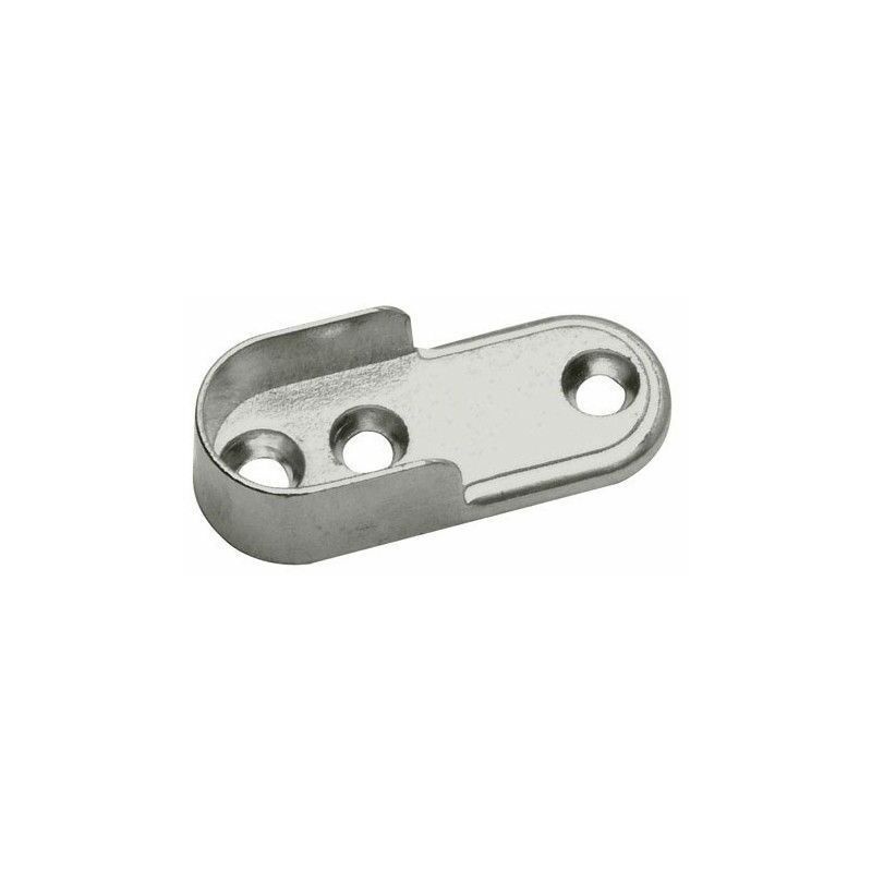 foto del prodotto wolfpack supporto laterale barra ovale nichel 15x22 mm.
