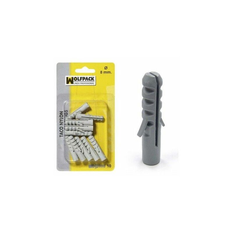 foto del prodotto wolfpack tacco in nylon 8 mm. 10 pezzi 