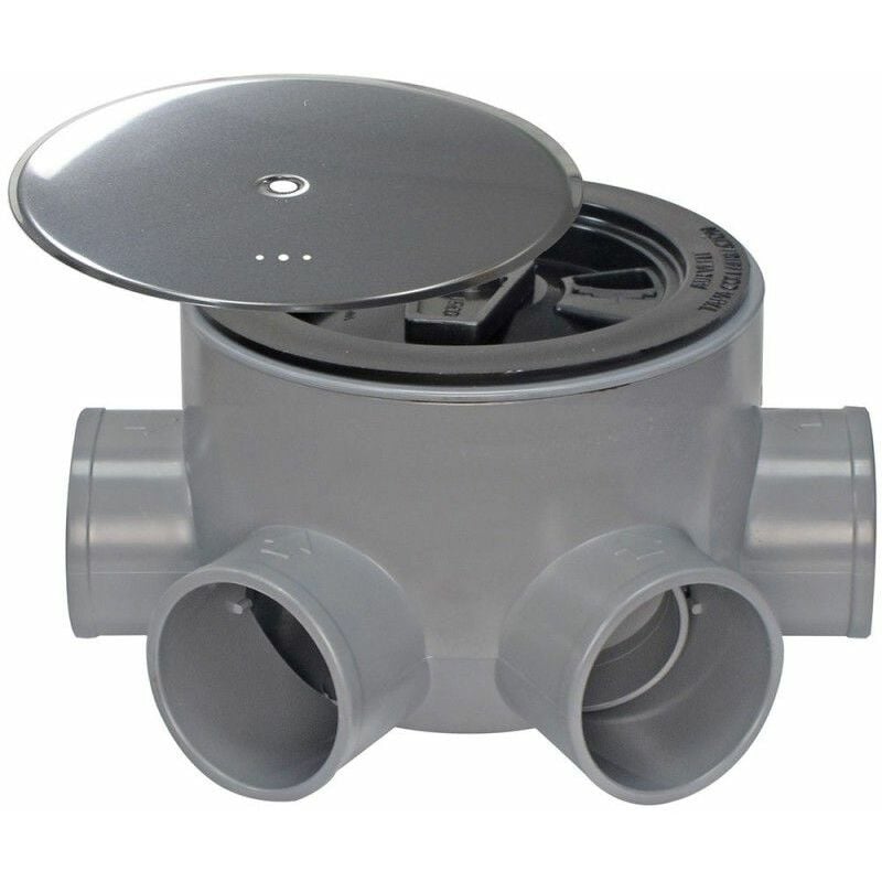 foto del prodotto wolfpack vaso sifonico in pvc t 85 ba 110 50 40 altezza 75 mm. con coperchio di ventilazione