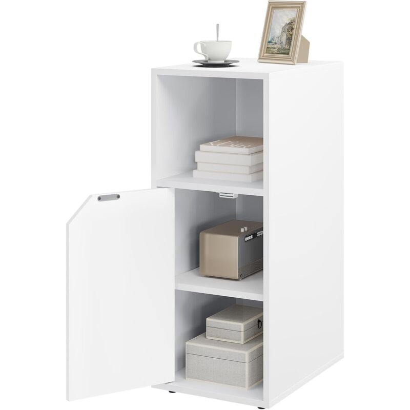 foto del prodotto woltu 1x comodino con cassetto 25x35x62cm bianco