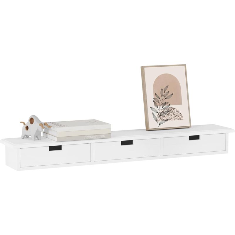 foto del prodotto woltu 1x consolle con 3 cassetti libreria scaffale a scala libreria a scala bianco
