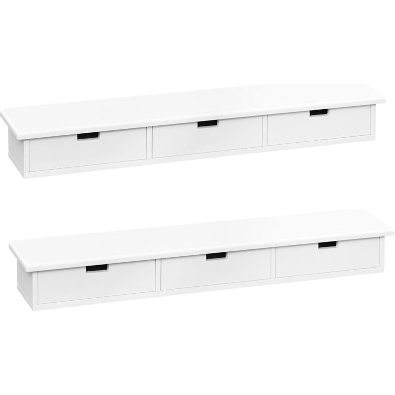 foto del prodotto woltu 2x consolle con 3 cassetti libreria scaffale a scala libreria a scala bianco
